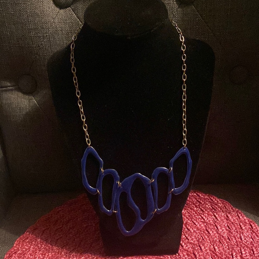 Blue silvertoned costume jewelry